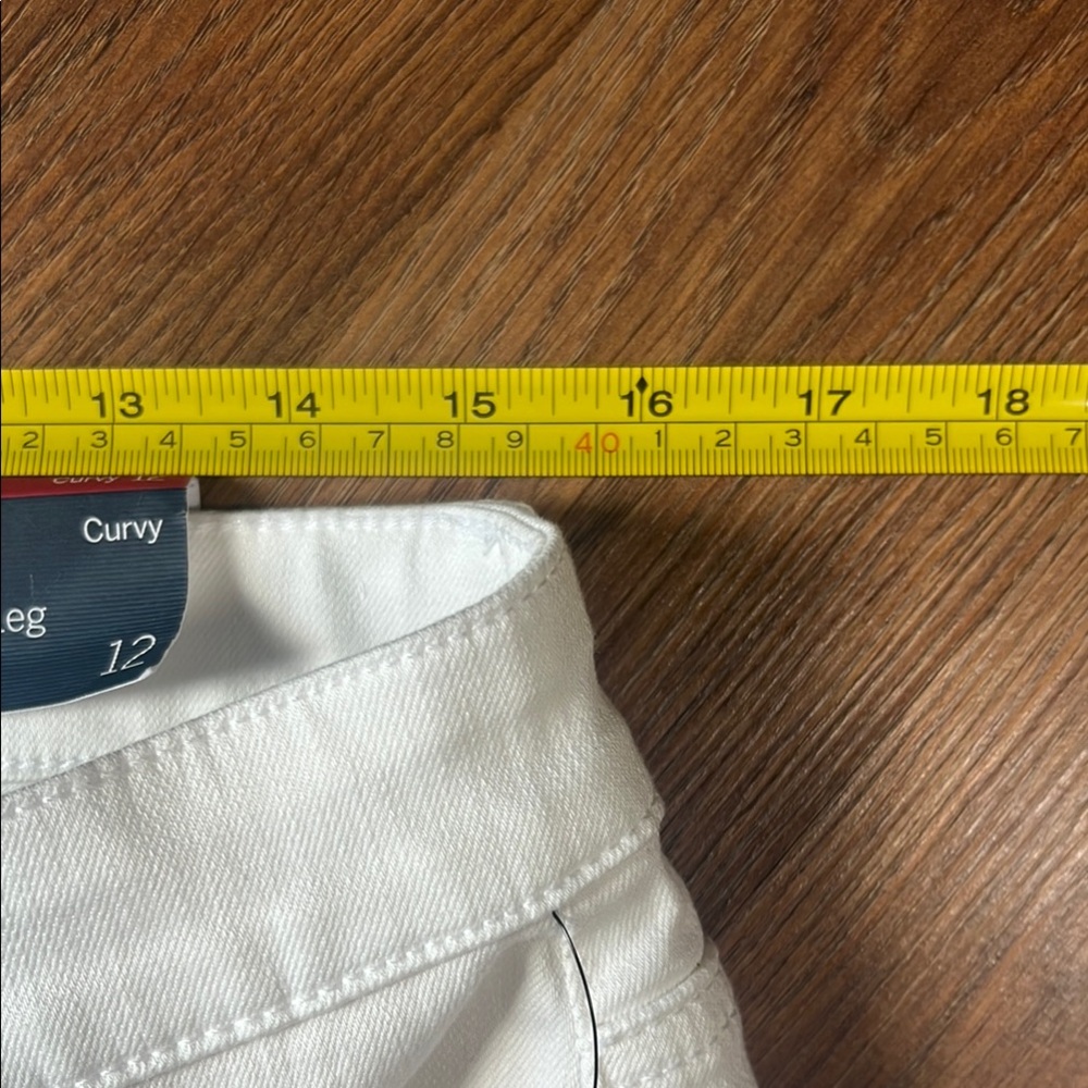 Talbots | Flawless High-Waist Straight-Leg Curvy | Women's White Jeans | 12 - Picture 14 of 16